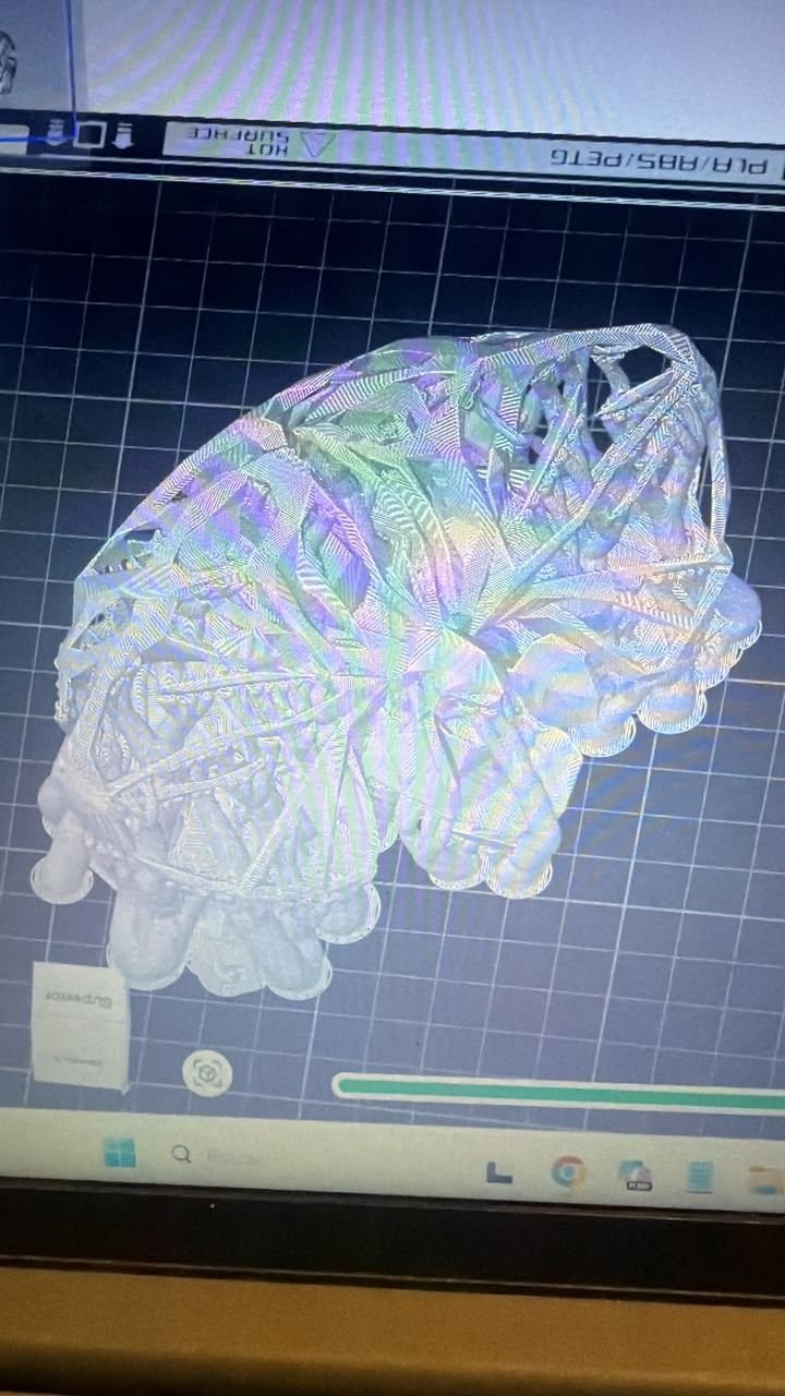 Estructura paramétrica preparada en el laminador